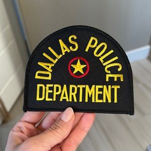 Black Dallas Police Department Iron-On Costume Patch